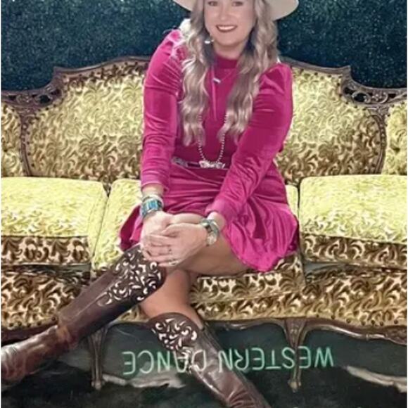 Yumi Kim Pink Velvet Bodycon Mini Dress XS Backless Designer Long Sleeve $248 - Picture 5 of 10